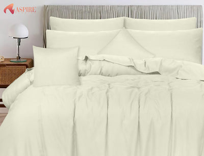 IVORY LUXURY DUVET SET- 8 PCS