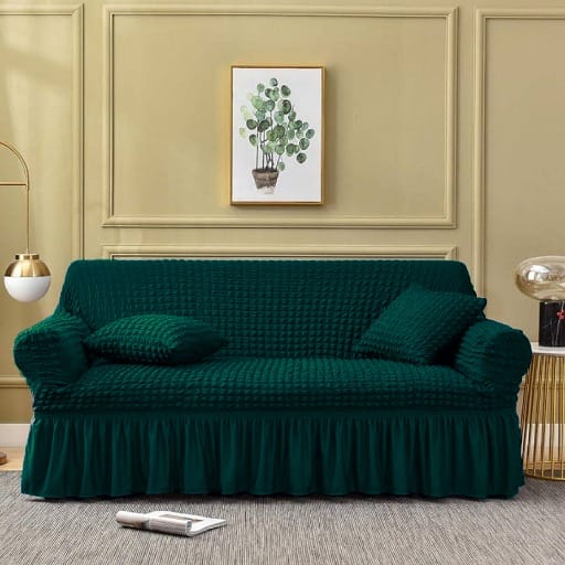 D.GREEN FITTED BUBBLE SOFA COVER