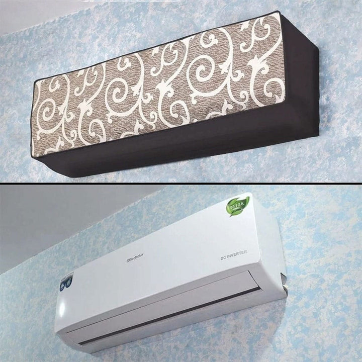 Brown Printed Quilted AC Cover