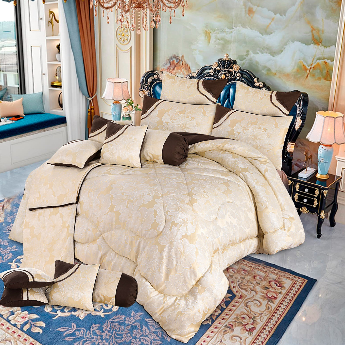 MALIBU COMFORTER SET - 14 PCS