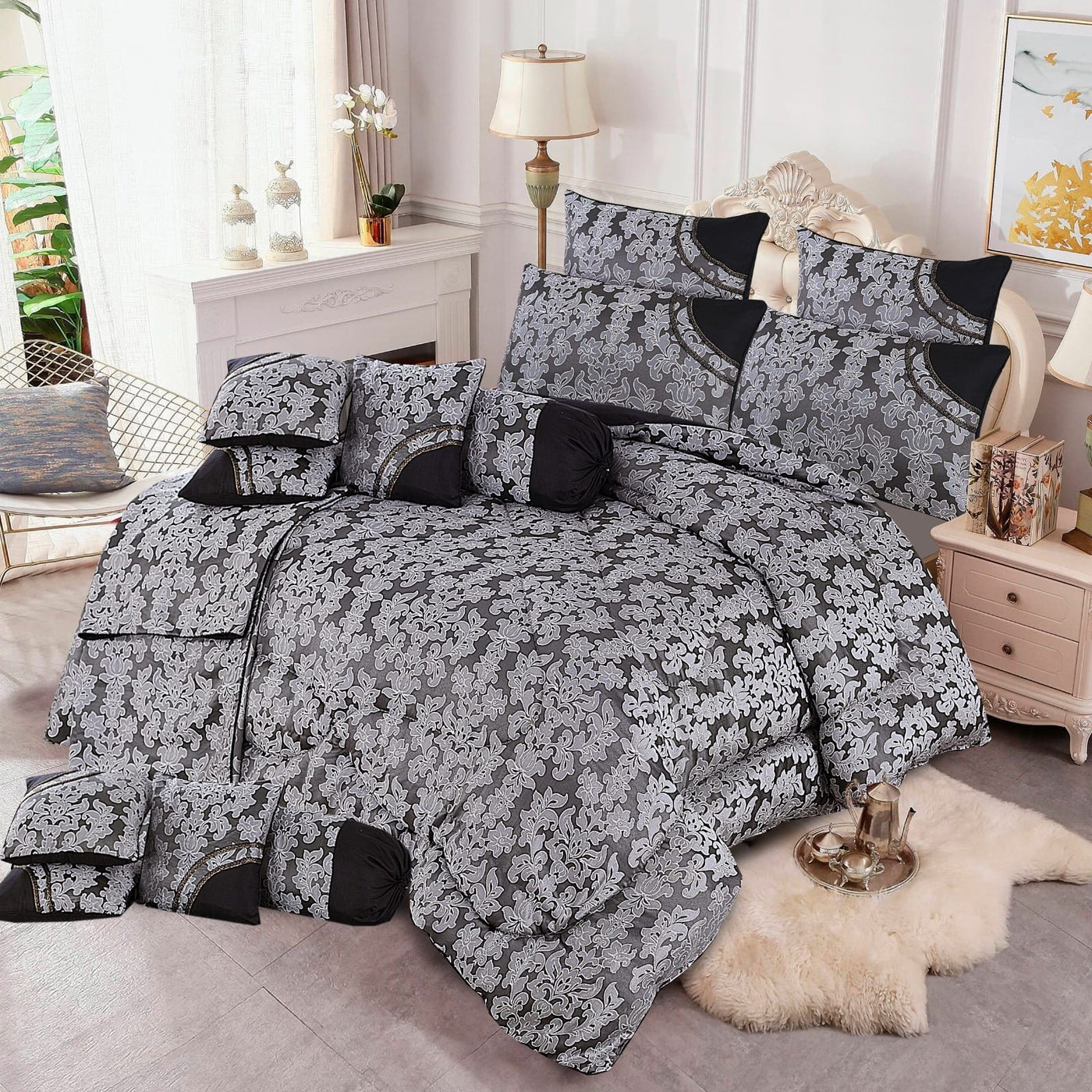 DAHLIA COMFORTER SET - 14 PCS