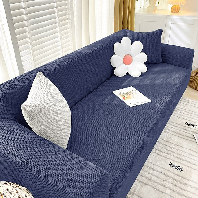 N.BLUE STRIPE JACQUARD SOFA COVER