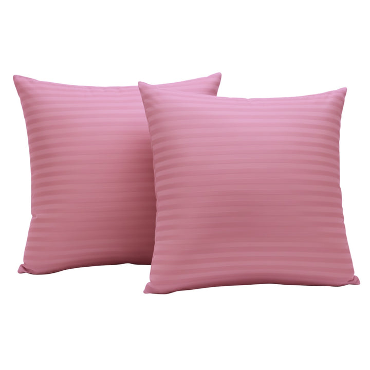 PINK SATIN STRIPE CUSHION COVER (PACK OF 2)