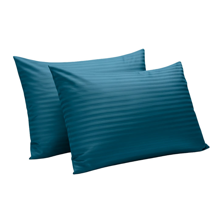 ZINC SATIN STRIPE PILLOW COVERS