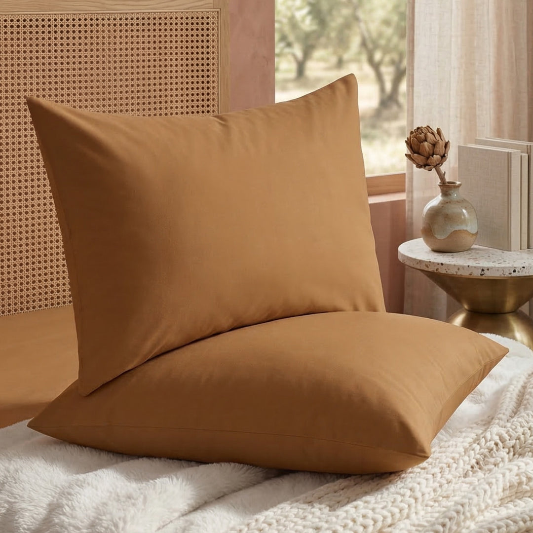 COPPER  DYED PILLOW COVERS