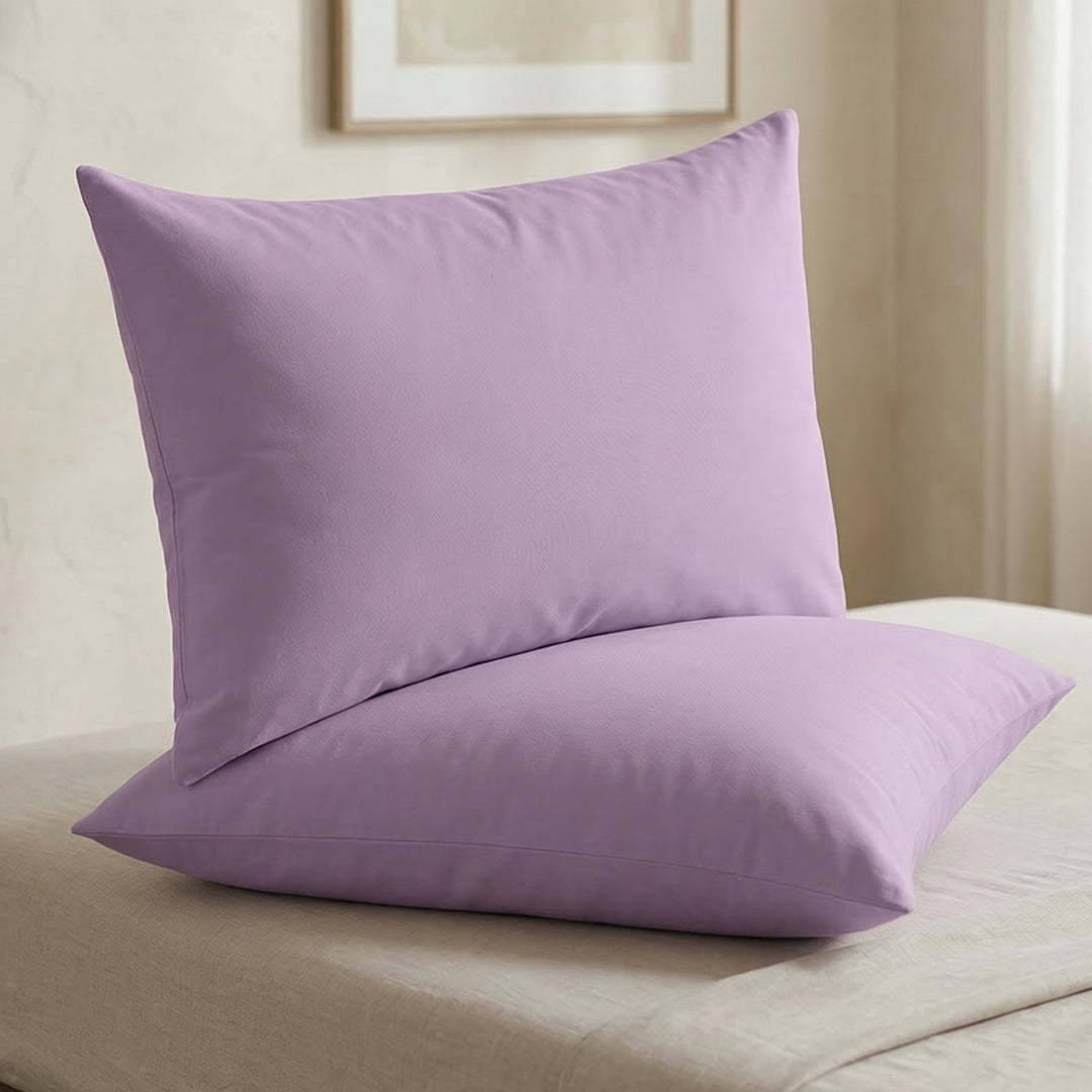L.PURPLE DYED PILLOW COVERS