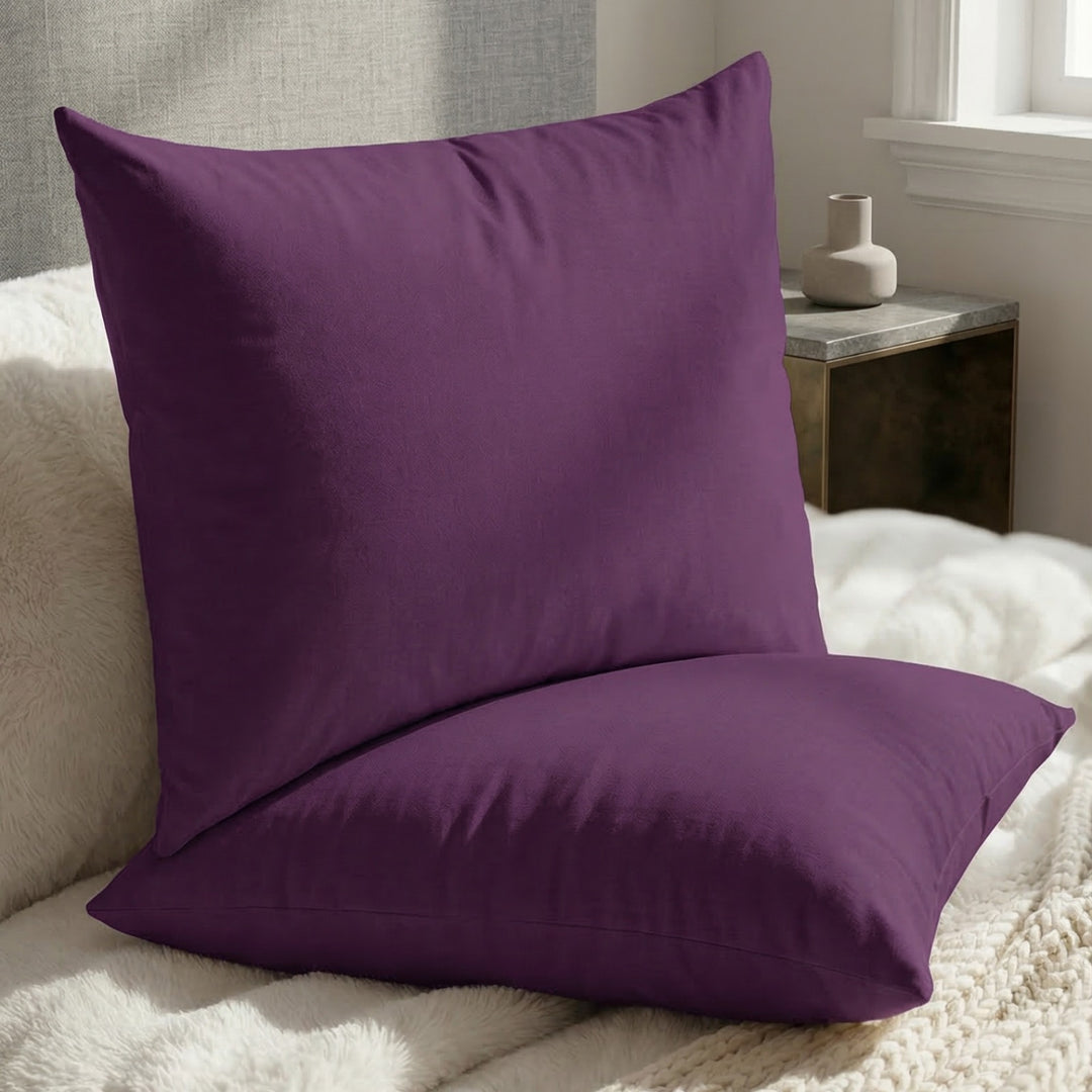 PURPLE DYED PILLOW COVERS