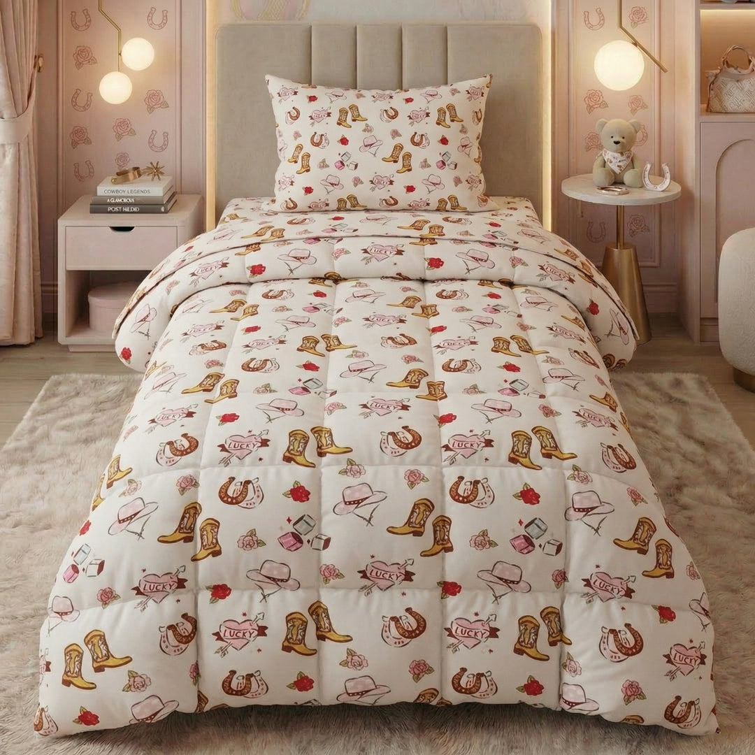 CAP SHOES KIDS Comforter Set- 3 Pcs
