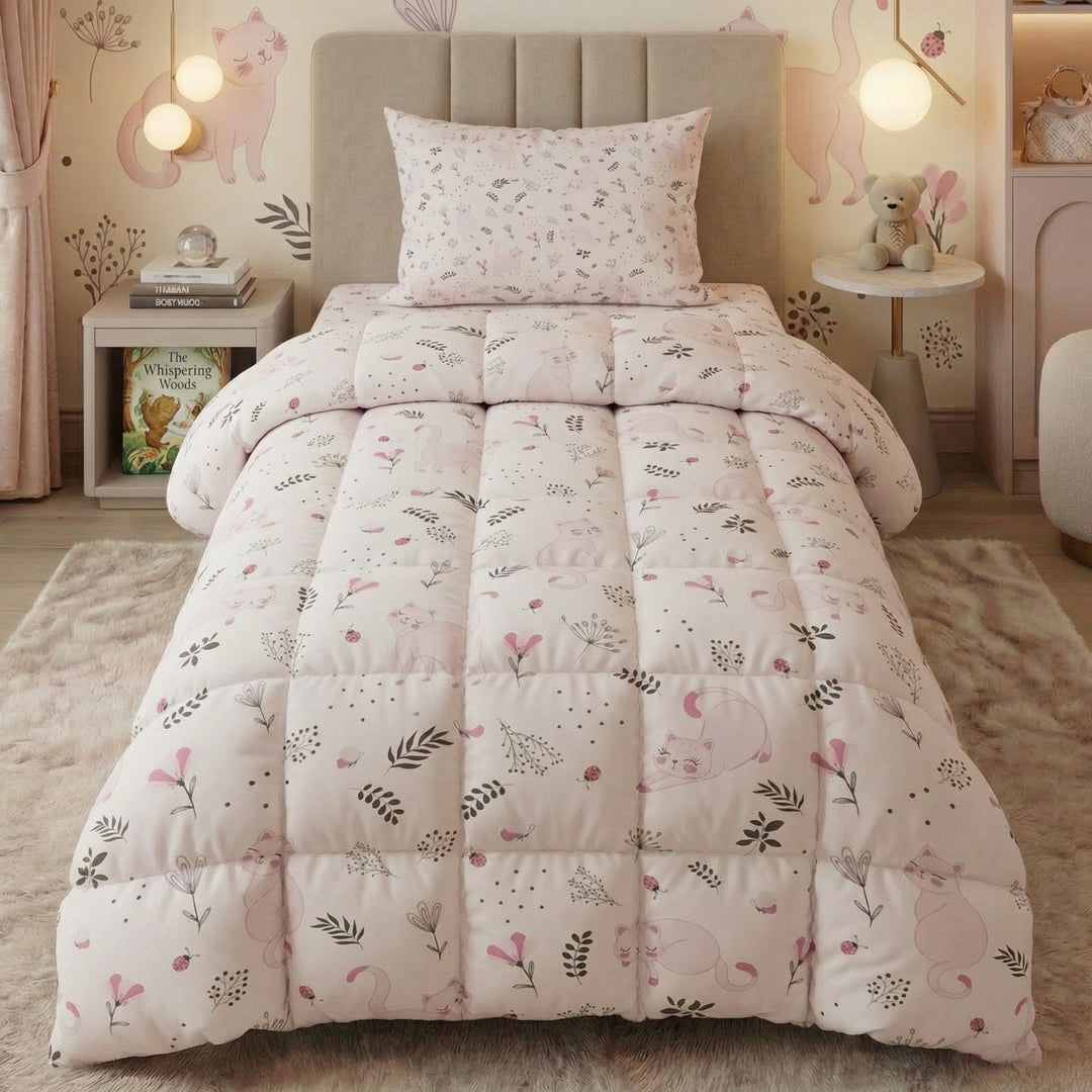 CAT KIDS Comforter Set- 3 Pcs