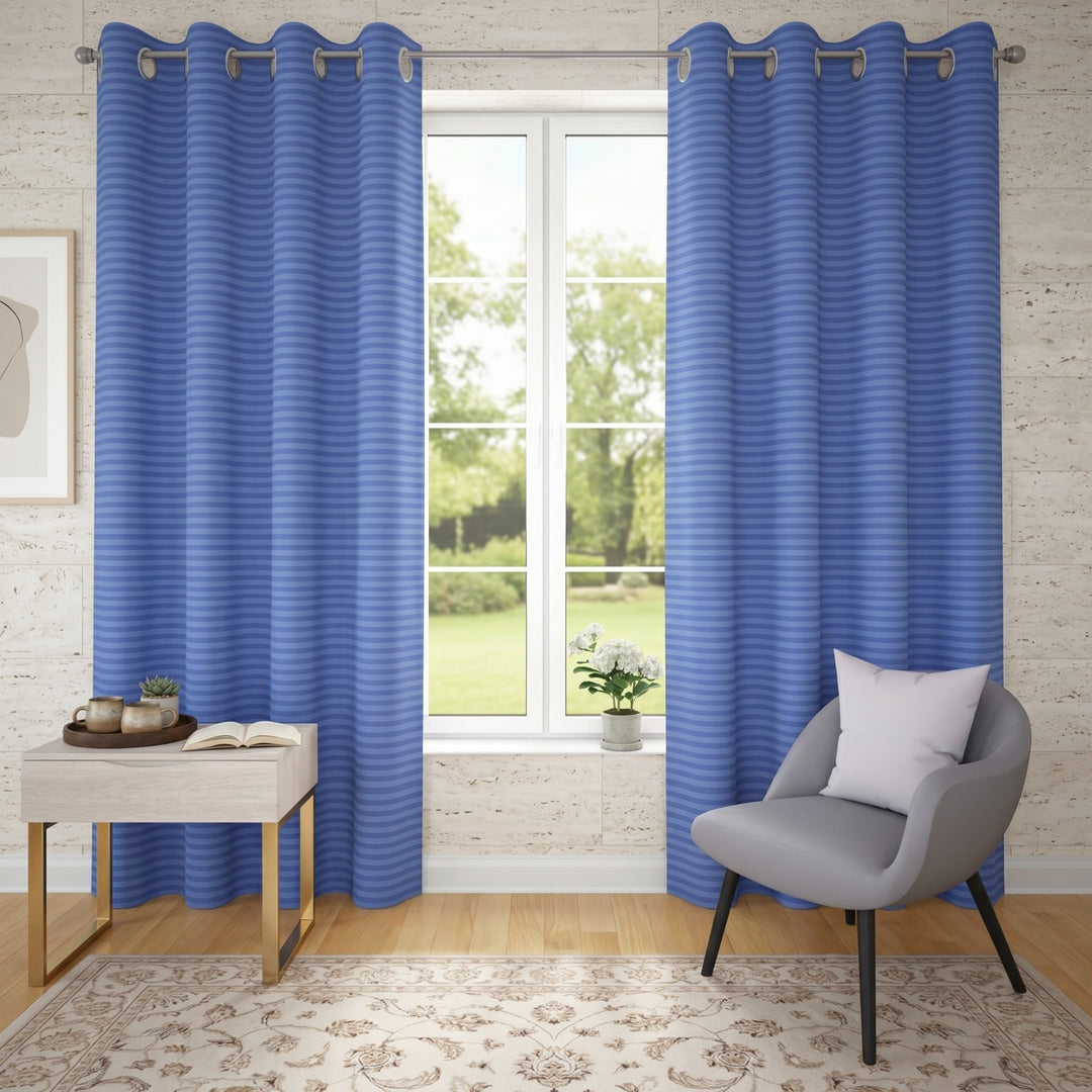 DUSTY BLUE WINDOW CURTAINS