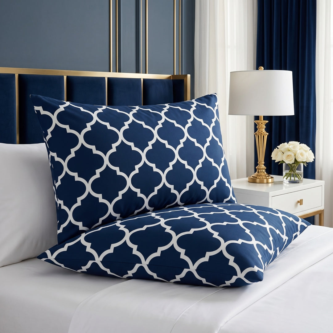 BLUE PENDORA PILLOW COVERS (PACK OF 2)