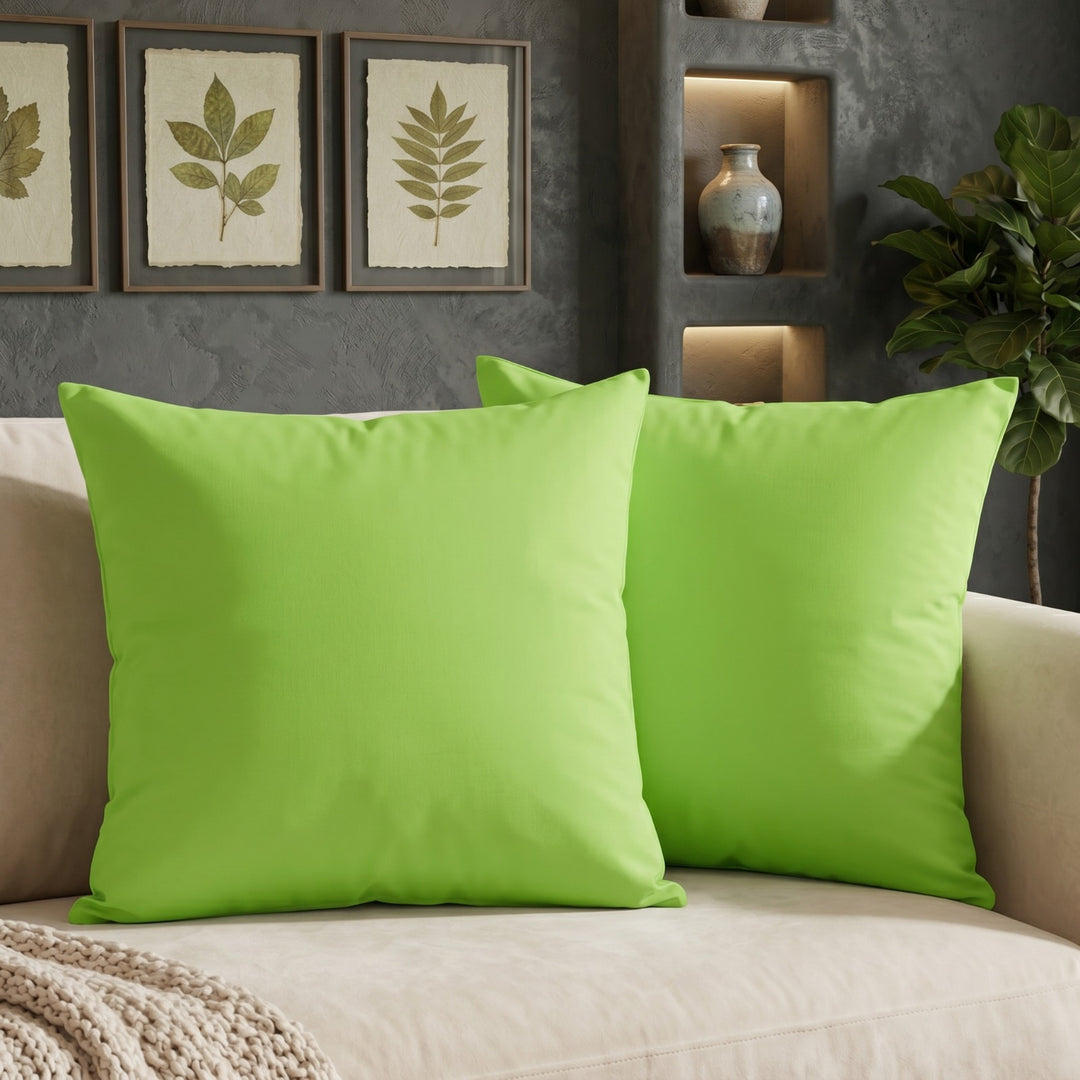 C.GREEN DYED CUSHION COVER (PACK OF 2 )