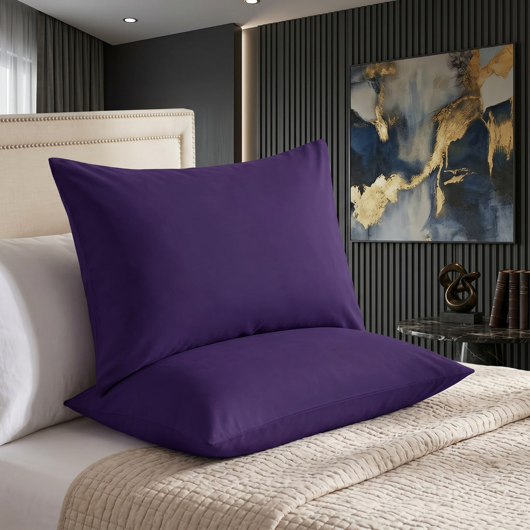 D.PURPLE DYED PILLOW COVERS