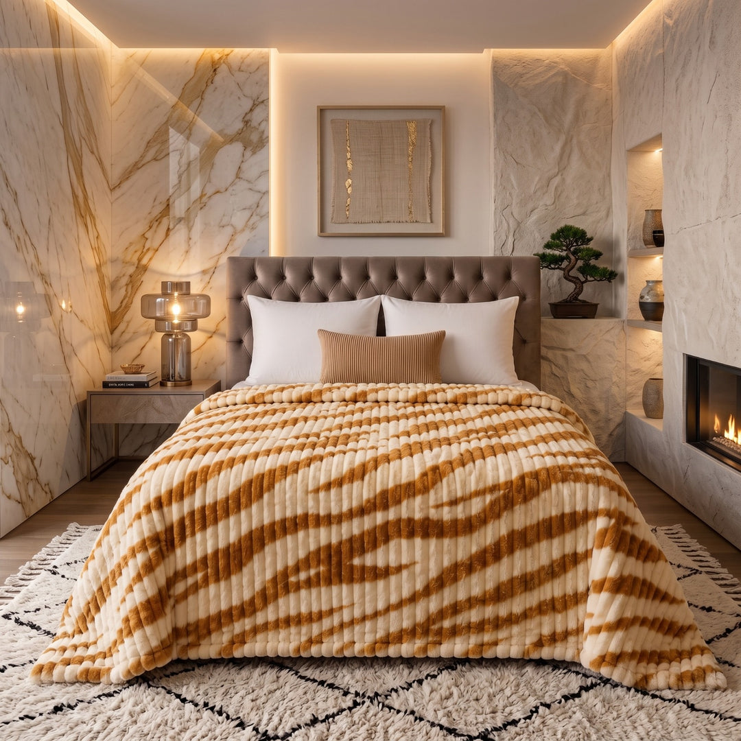 IVORY ZEBRA AC BLANKET