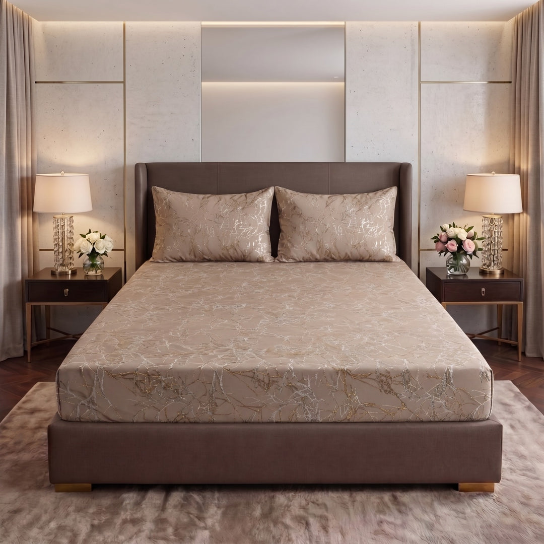 TREE/L.SKIN VELVET fitted bedsheet - (premium)