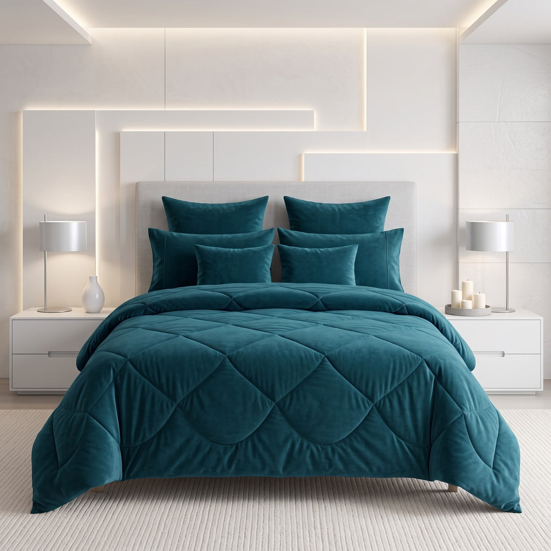 ZINC DYED Comforter Set- 8 Pcs
