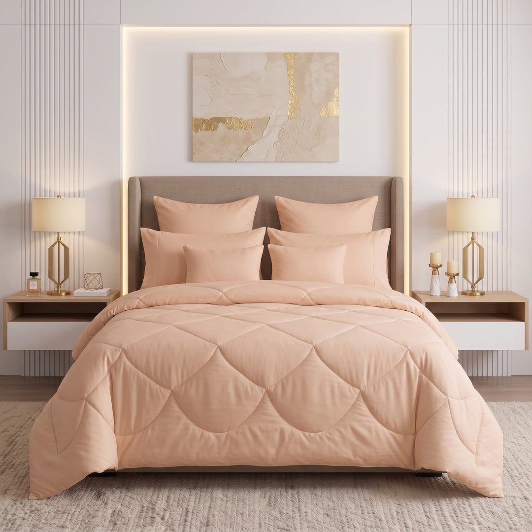 SKIN DYED Comforter Set- 8 Pcs
