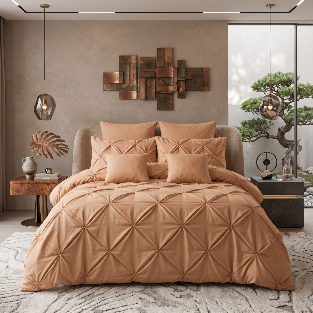 SKIN PINTUCK DUVET COVERS SET 8 PCS