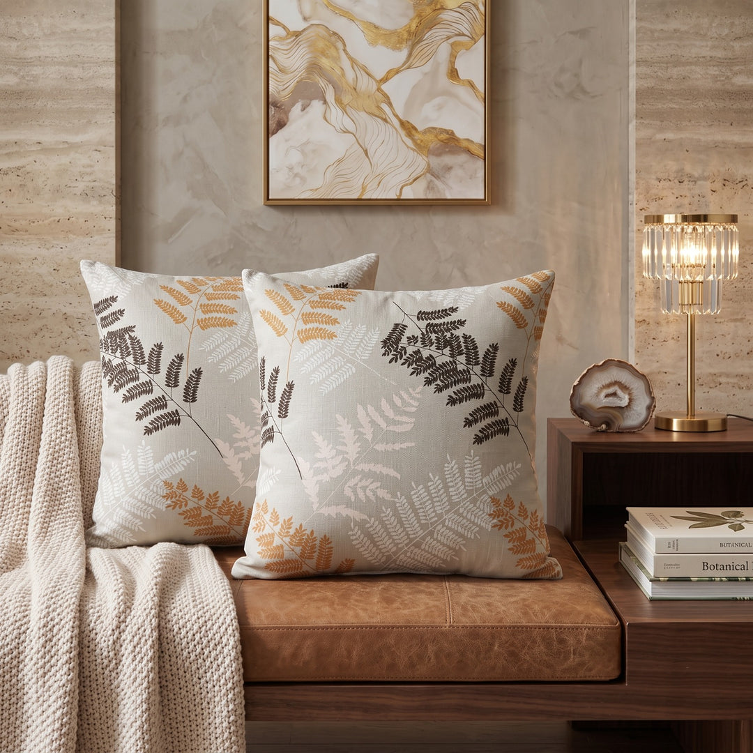 FERN LEAF  CUSHION COVER (PACK OF 2)