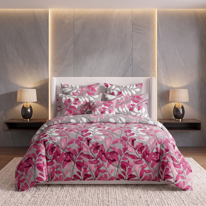 PINK ZURIC Comforter Set- 7 Pcs