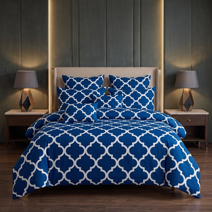 BLUE PENDORA DUVET COVERS  SET - 8 PCS (PREMIUM