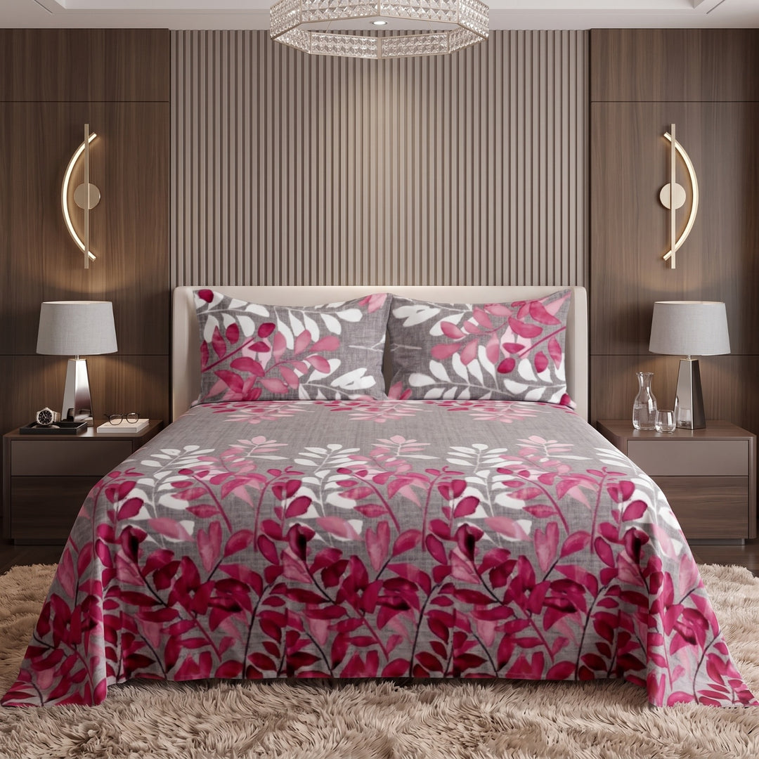 PINK ZURIC  bedsheet set - 3 pcs