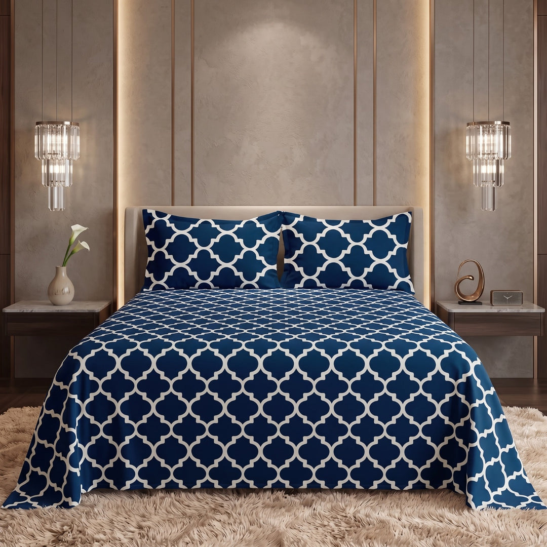 BLUE PENDORA bedsheet set - 3 pcs