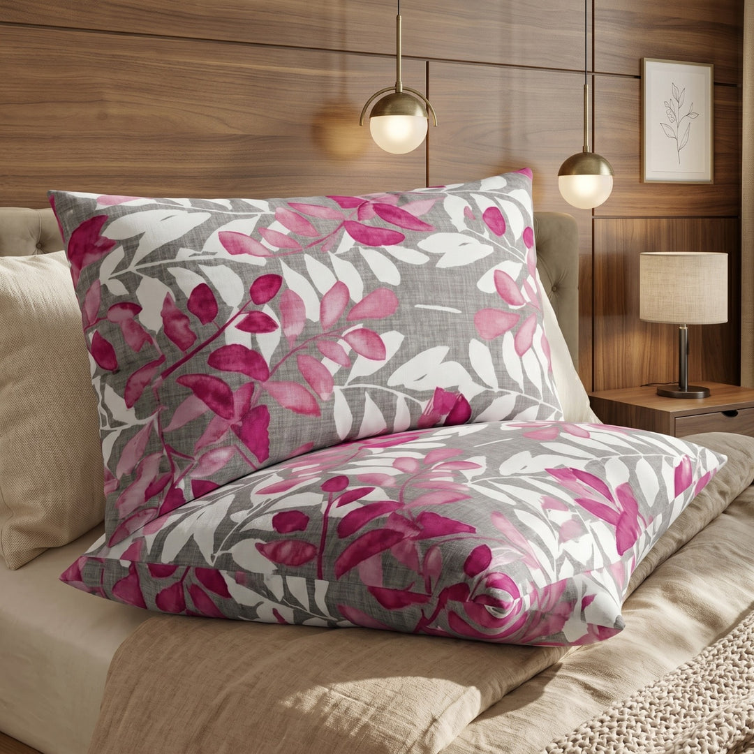 PINK ZURIC PILLOW COVERS (PACK OF 2)