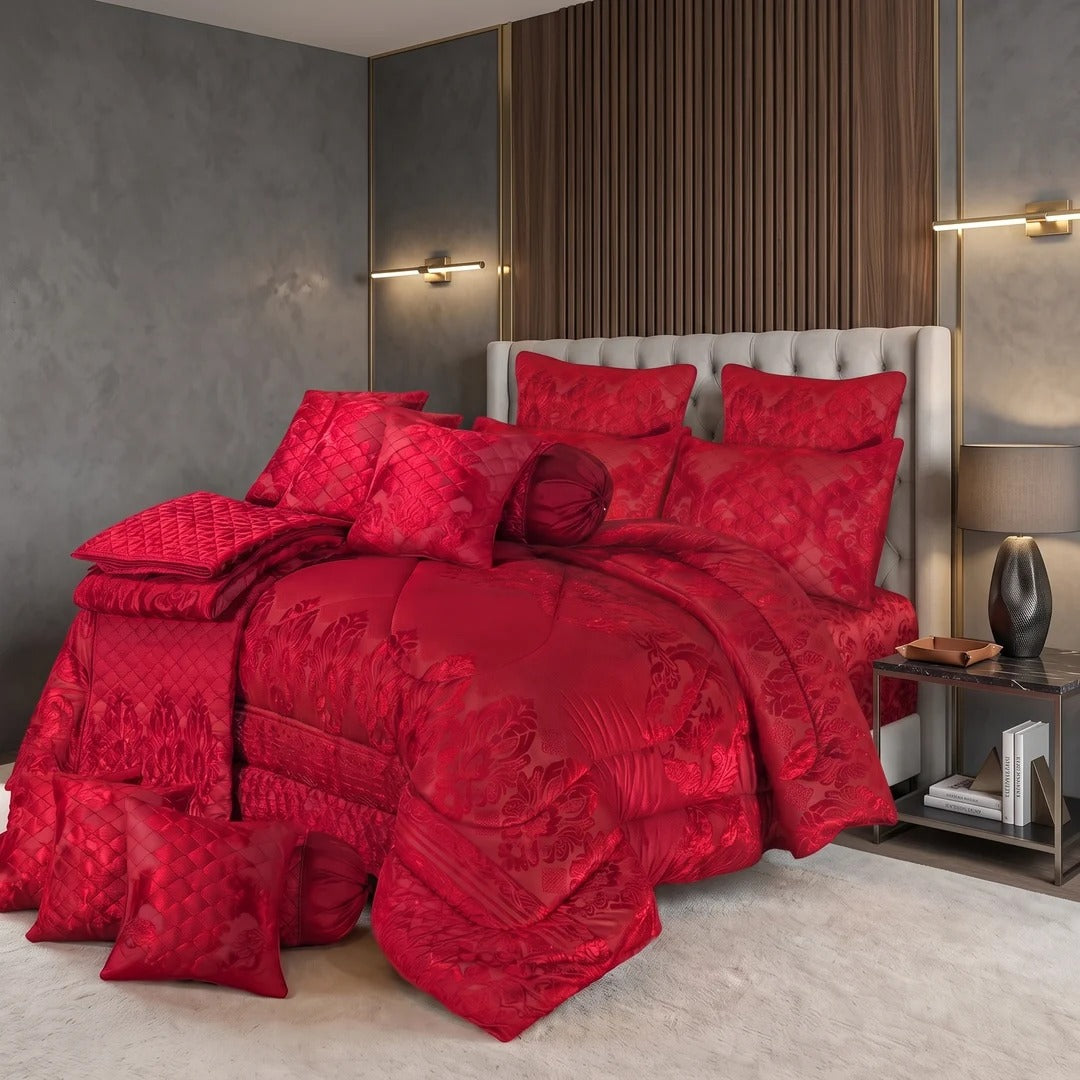 RUFOUS COMFORTER SET - 14 PCS