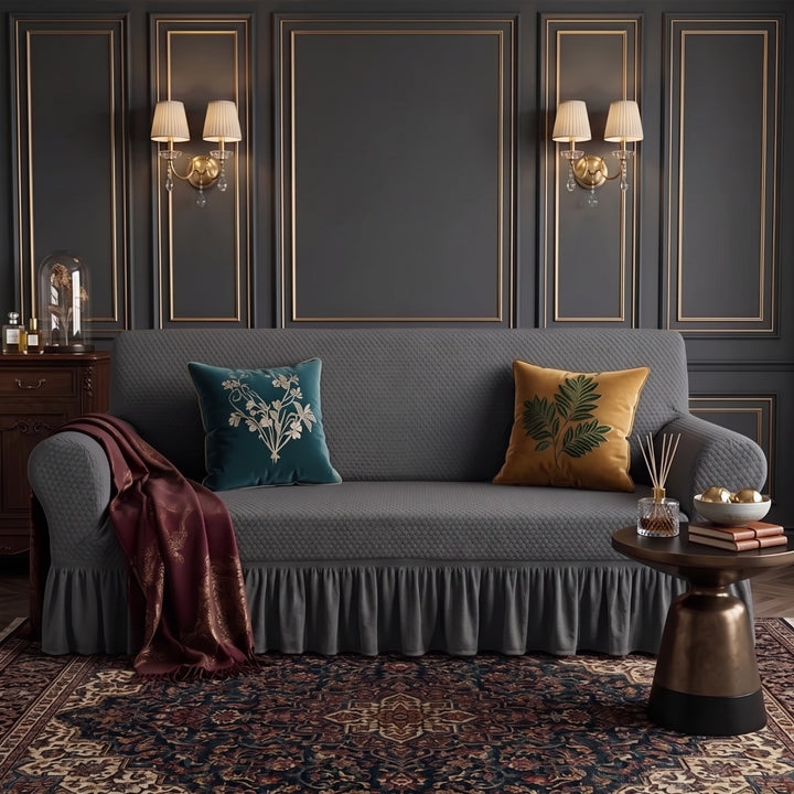 DARK GREY TURKISH SOFA COVER