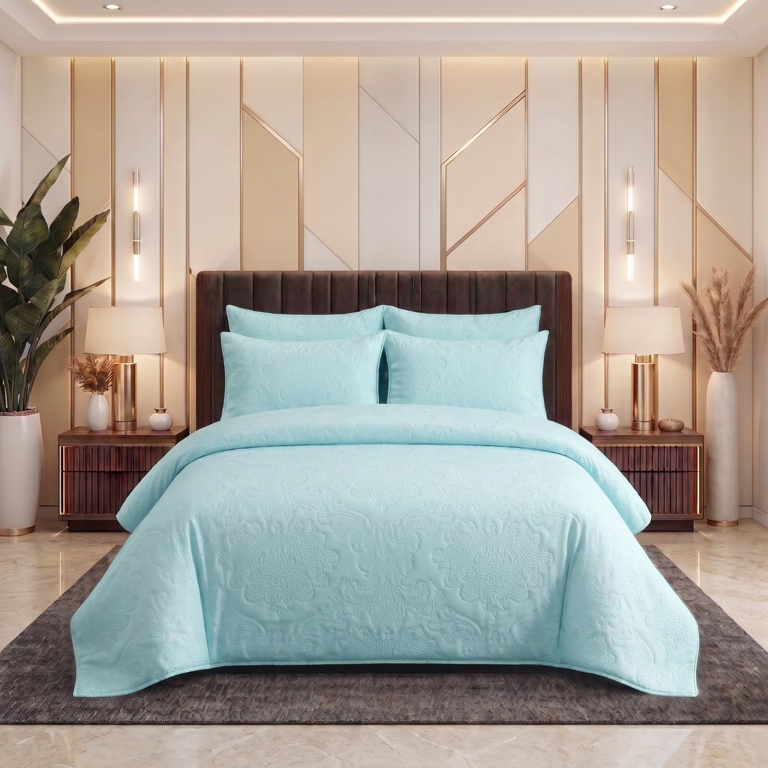 AQUA  BEDSPREAD SET - 3 PCS (PREMIUM)