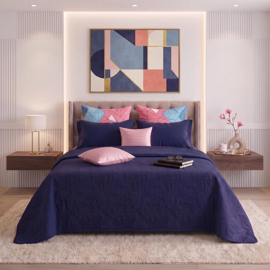 YALE BLUE SKYWAS  Comforter Set- 8 Pcs