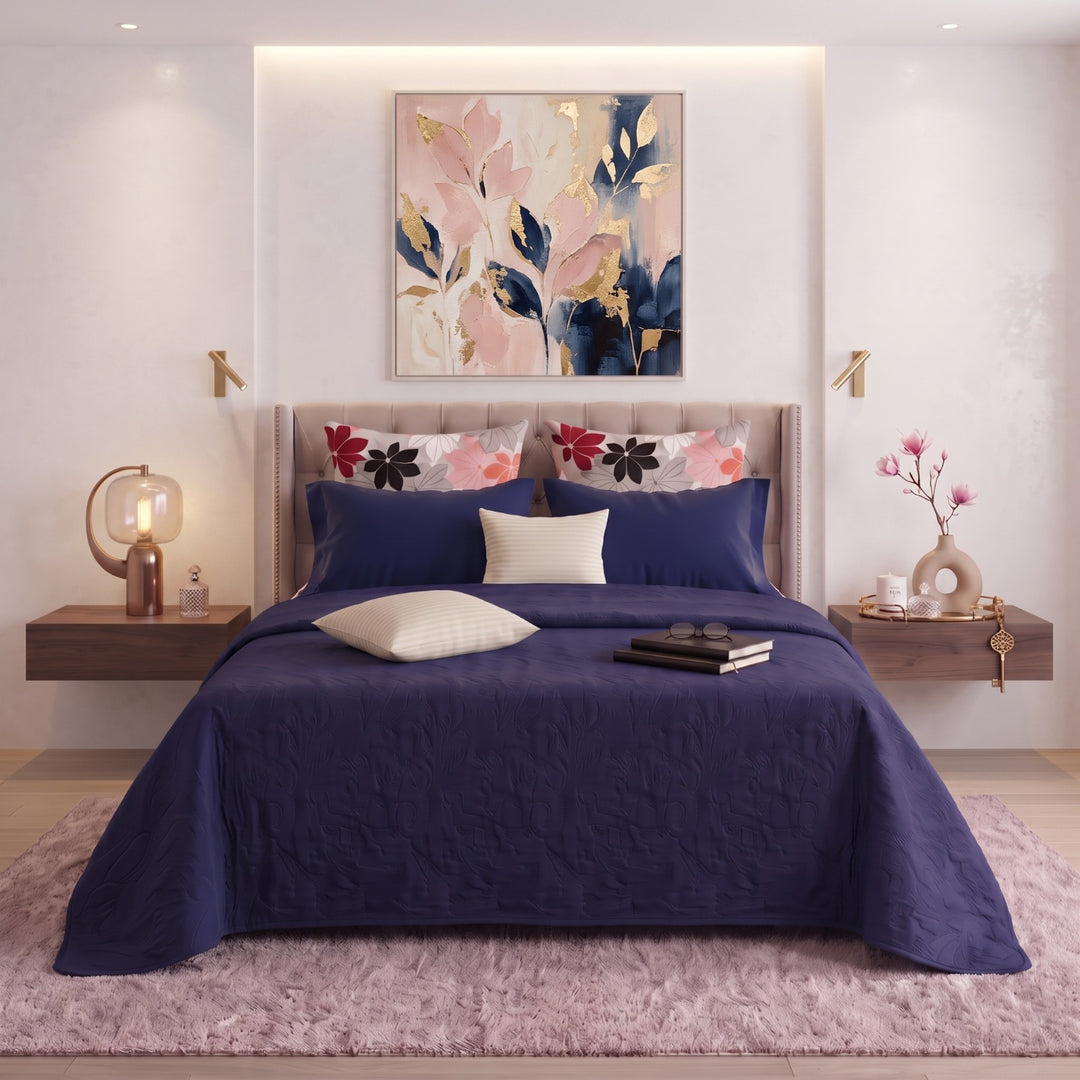 YALE BLUE GORGE Comforter Set- 8 Pcs