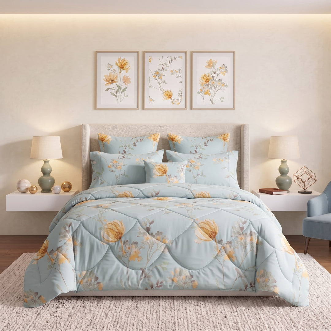 SLIVEN Comforter Set- 7 Pcs