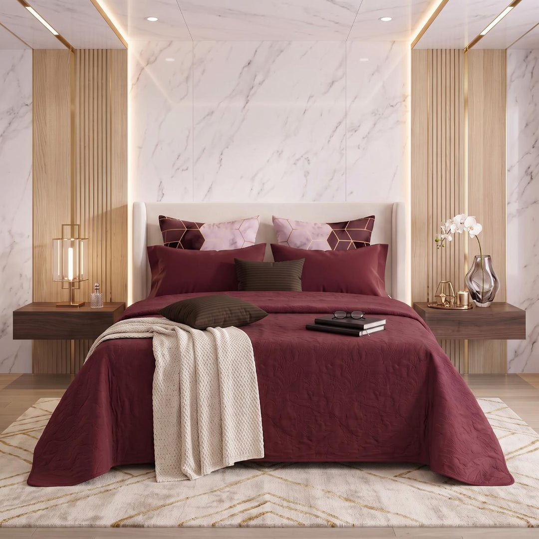 MAROON CLOUDWHISPER Comforter Set- 8 Pcs