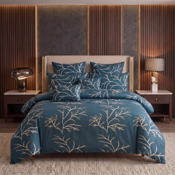 GREY BUNCH DUVET COVERS  SET - 8 PCS (PREMIUM)