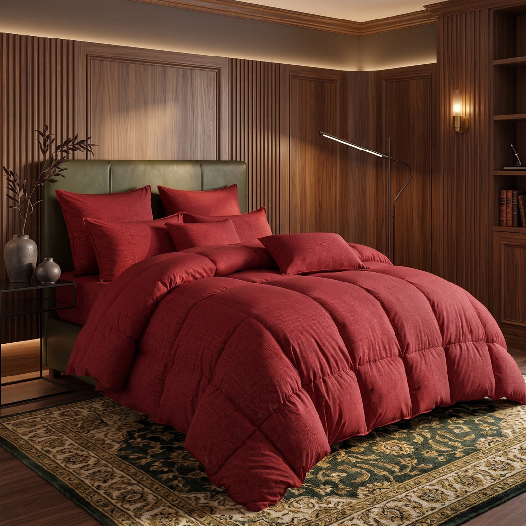 MAROON DYED RAZAI SET - 8 PCS