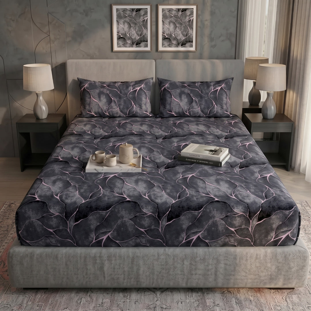 MARBLE  FITTED SHEET - (PREMIUM)
