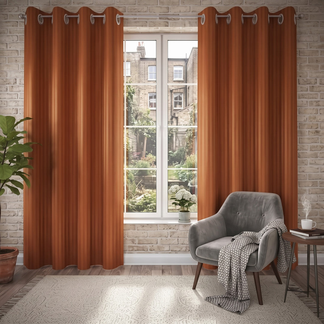 COPPER stripe  WINDOW CURTAINS