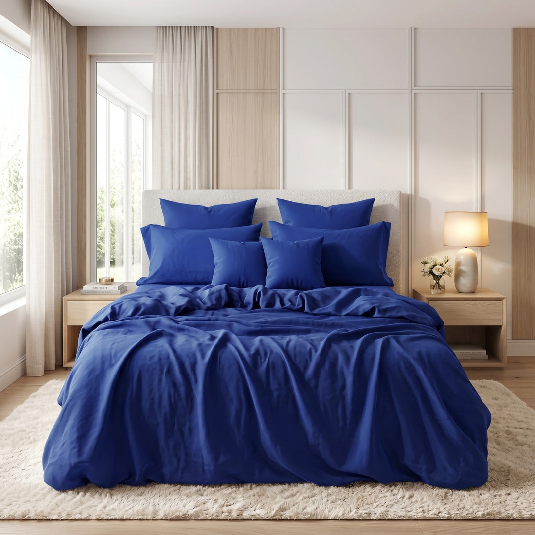 BLUE LUXURY DUVET COVERS SET- 8 PCS