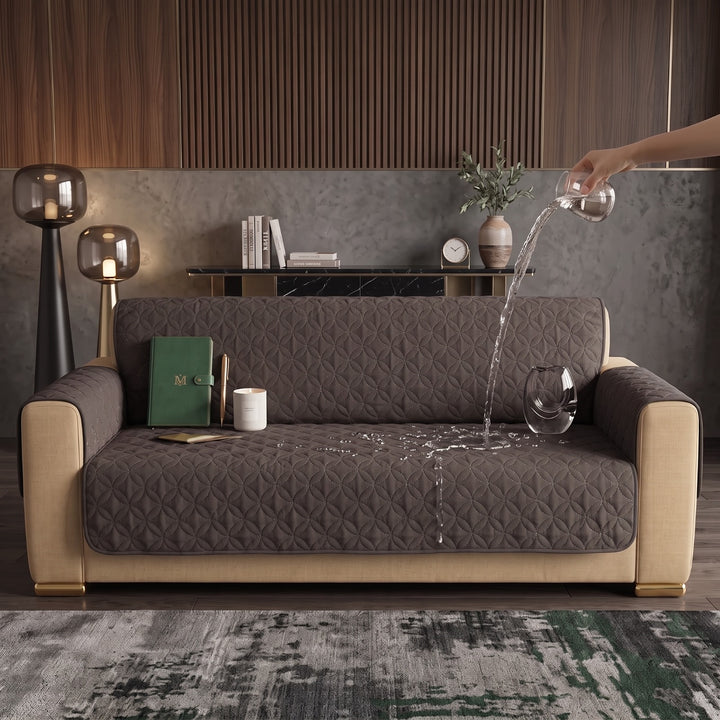 D.BROWN WATERPROOF QUILTED SOFA COVER