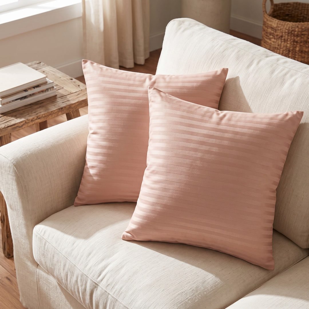 SKIN SATIN STRIPE CUSHION COVER (PACK OF 2)