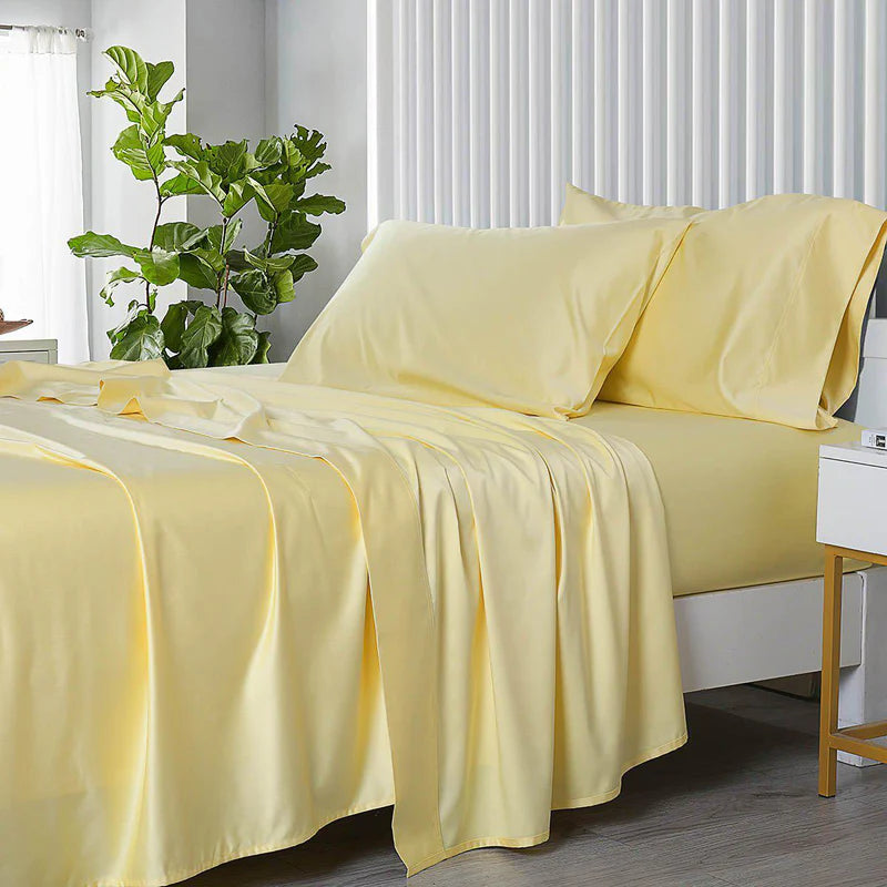 YELLOW BEDSHEET SET - 3 PCS (PREMIUM)