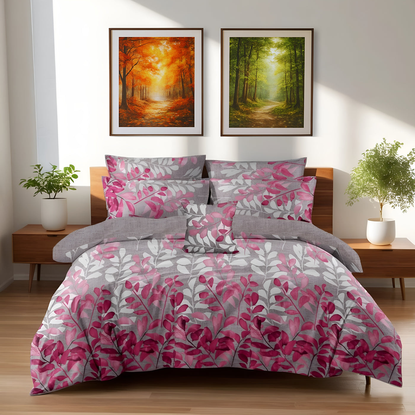 PINK ZURIC SUMMER COMFORTER SET- 7 PCS
