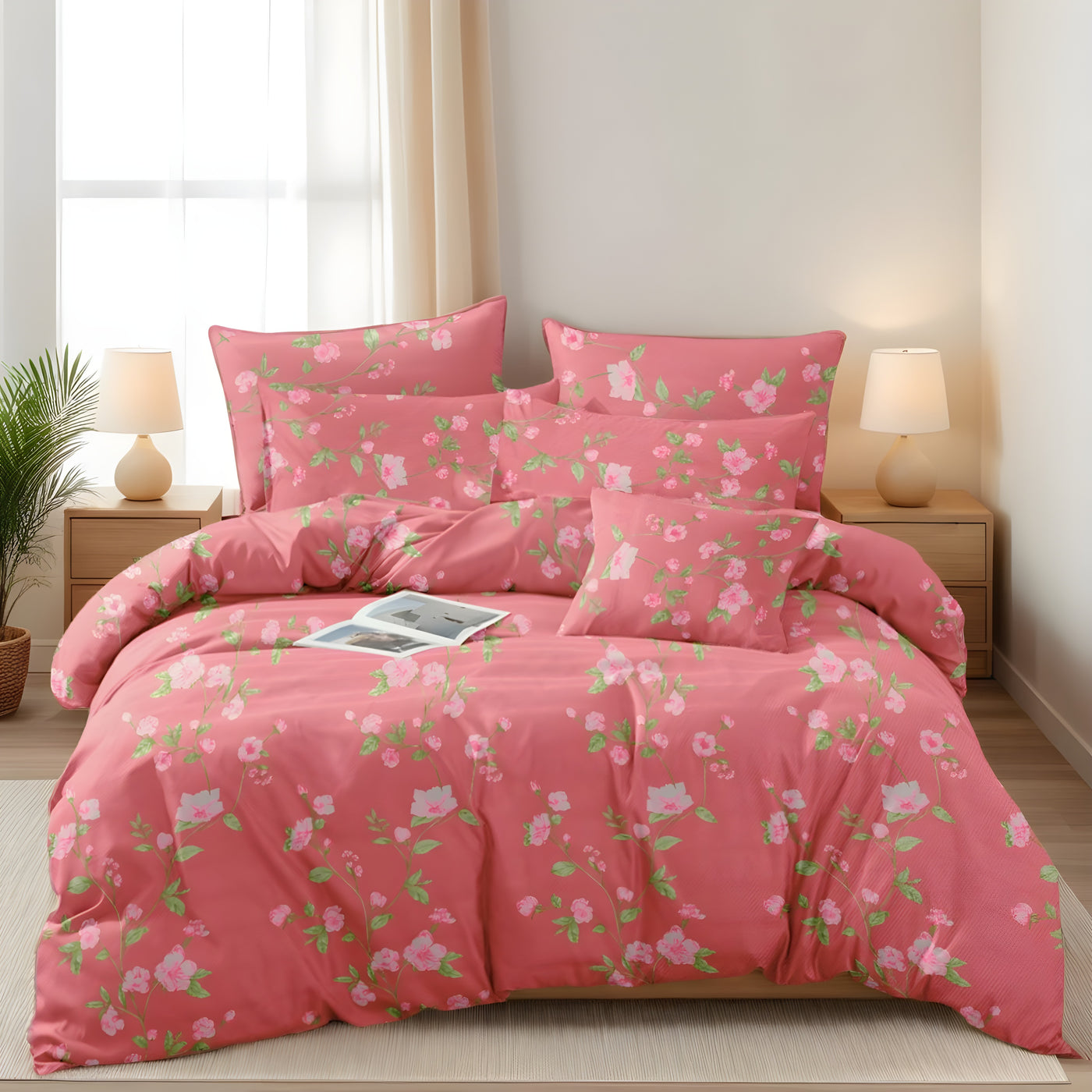 LEAFY  SUMMER COMFORTER SET- 7 PCS