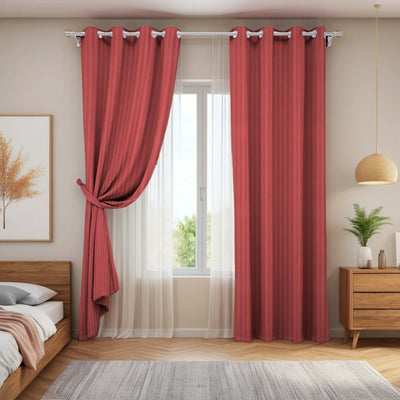 MAROON WINDOW CURTAINS