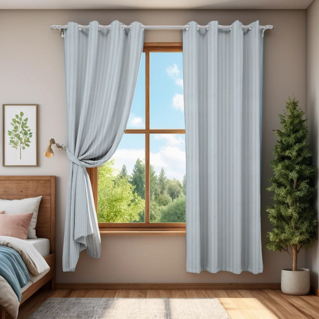 SILVER WINDOW CURTAINS