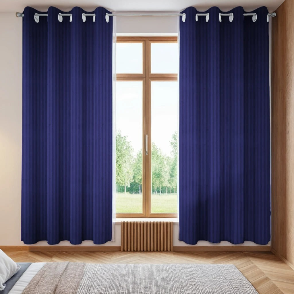 NAVY WINDOW CURTAINS