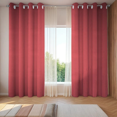 MAROON WINDOW CURTAINS