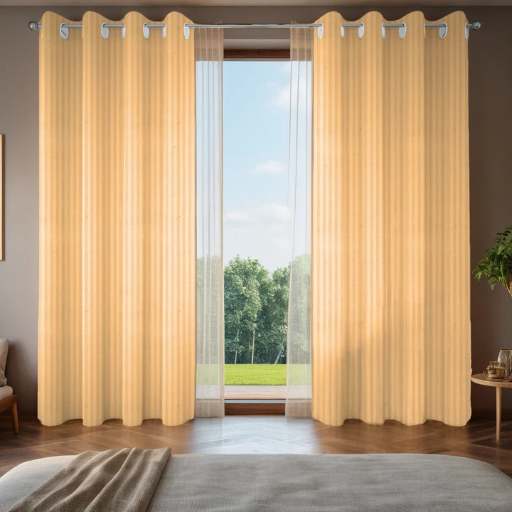 BEIGE WINDOW CURTAINS